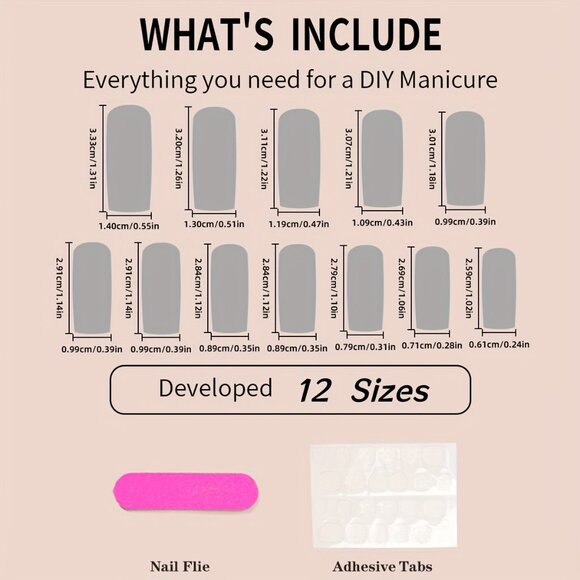 24pcs Coffin-shaped Nail Stickers with Butterfly Flower Style 3D - Picture 6 of 6